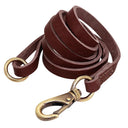 Personalized Leather Dog Collar Set with Free Engraving  ourlum.com Brown Leash XS 