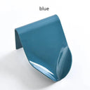 Leaf Shape Soap Dish: Automatic Drainage Shower Holder Blue Grey