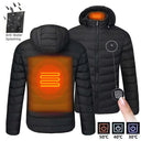 Men 9 Areas Heated Jacket USB Winter Electric Heating Coat