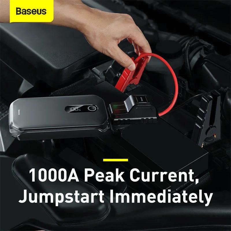 Baseus 12000mAh Car Jump Starter Power Bank 12V Auto Starting Device 1000A Car Booster Battery Emergency Starter Battery for Car  ourlum.com   