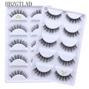 New Full 5 Pairs one box 3D Mink Hair False Eyelashes Natural Thick Long Eye Lashes Wispy Makeup Beauty Extension Tools H13  ourlum.com 5Pairs3dh-16  