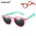 YouthFlex Polarized Sunglasses for Kids-Flexible Silicone Frame-UV400 Protection-Fashionable Shades-Eyewear for Boys and Girls  ourlum.com pink green gray  