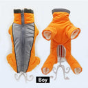 Winter Warm Waterproof Reflective Dog Jumpsuit for Small Dogs