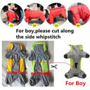 Large Dog Waterproof Raincoat Hooded Jacket Overalls - 6XL  ourlum.com   