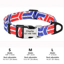 Large Dog Collar: Personalized Cute Print Nylon Pet Collar for Small, Medium, Large Dogs  ourlum.com 160 blue S 