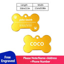 Engraved Personalized Pet ID Tags: Customizable Dog Collar Name Tag  ourlum yellow dog tag  