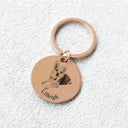 Personalized Stainless Steel Pet Photo Necklace and Keychain Combo Gift