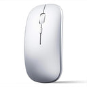 Wireless Rechargeable Mouse: Silent Slim Mini for Home/Office  ourlum.com Silver  