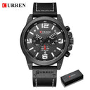 CURREN Chronograph Military Sport Watch: Stylish Waterproof Timepiece  ourlum.com black white-box CHINA 