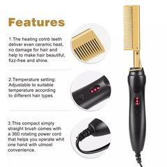 Electric Hot Hair Styling Tool: Efficient & Versatile Straightener Curler : Ultimate Styling Ease
