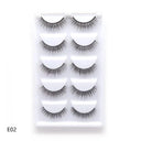 New Full 5 Pairs one box 3D Mink Hair False Eyelashes Natural Thick Long Eye Lashes Wispy Makeup Beauty Extension Tools H13  ourlum.com 5PairsE02  