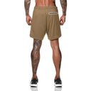 2025 Summer Running Shorts Men 2 in 1 Quick Dry Gym Shorts