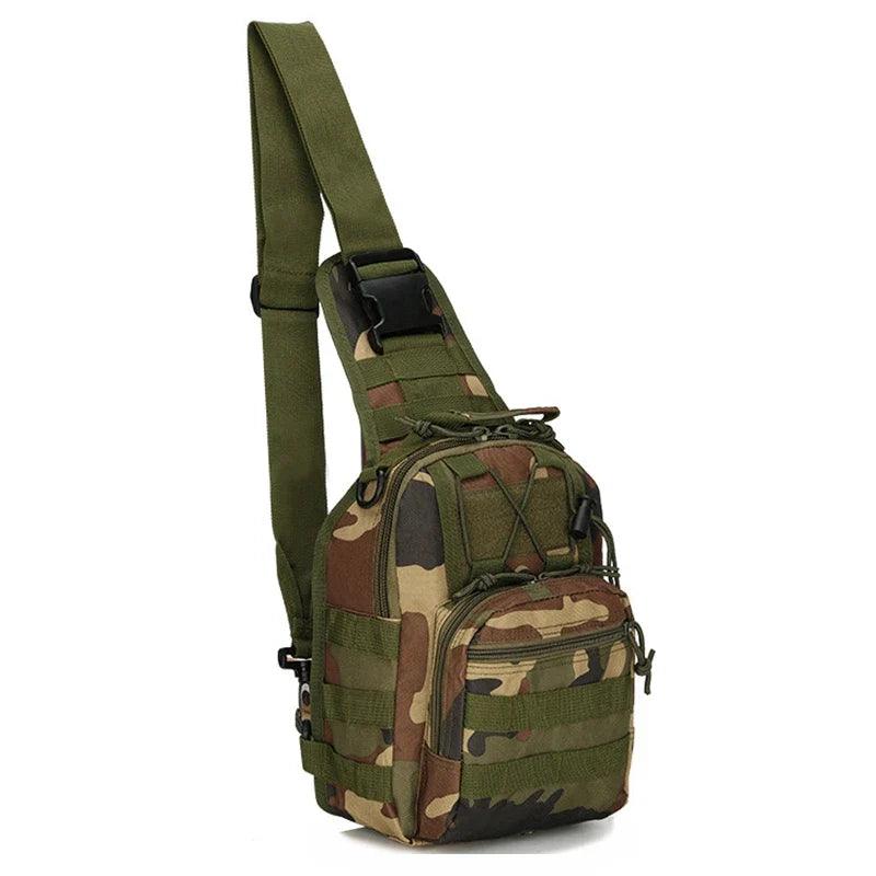 Compact Tactical Sling Backpack - Waterproof Oxford Chest Bag for Outdoor Hunting, Hiking, and Camping