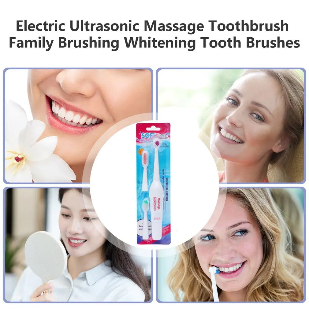 Electric Ultrasonic Massage Toothbrush Waterproof Oral Product Soft Brushing Whitening Tooth Brushes For Children Adult Family