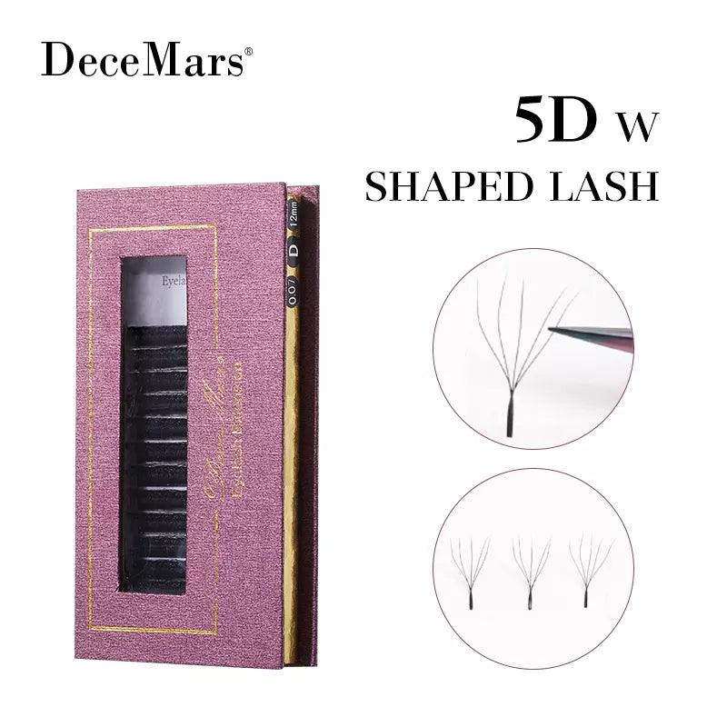 5D W-Shaped Handmade Eyelash Extensions by DeceMars  ourlum.com   
