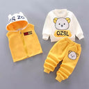 Cozy Winter Hooded Outerwear Set for Baby Boys and Girls  ourlum.com Yellow 1 12M 