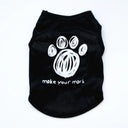 Summer Black Dog Vest for Small Breeds: Stylish, Breathable, Trendy Design  ourlum.com Black Paw XS 