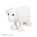 Big Farm Animal Building Blocks Set: Compatible with duplos Cat Pig Dog Rabbit Monkey Hippo Sheep Toy  ourlum.com White Sheep  