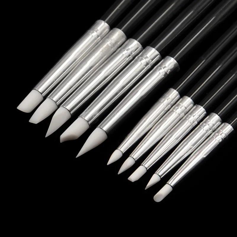 5pcs Dental Silicone Shaping Pen Dentist Sculpture Carving Tools Composite Tip Resin Teeth Brush M/S Teeth Whitening Instrument  ourlum.com   