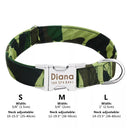 Large Dog Collar: Personalized Cute Print Nylon Pet Collar for Small, Medium, Large Dogs  ourlum.com 012 green S 