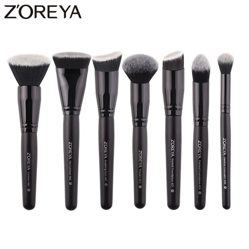 Ultimate Black Beauty Brush Set: Professional-Grade Makeup Tools & Flawless Finish