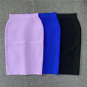 Rayon Bandage Pencil Skirt Elegant Celebrity Party Wear