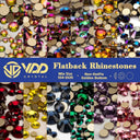 Crystal Gold Mix Size Flatback Rhinestones for DIY Nail Art  ourlum.com   