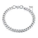 Chunky Stainless Steel Curb Chain Bracelet Men's Jewelry