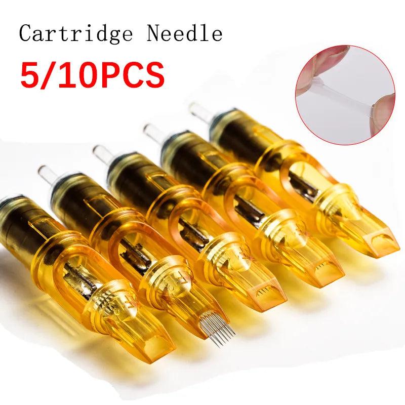 5/10pcs Yellow Dragonfly Tattoo Cartridge Needle 1 3 5 7 9 11 13 14 15 RL RM RS M1 For Tattoo Machine Pen Needle Accessories  ourlum.com 5pcs 1RL CHINA