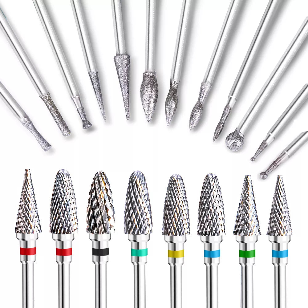 Tungsten Nail Drill Bit Diamond Electric Manicure Drill Bits For Milling Cutter Nail Files Buffer Nail Art Equipment Accessory  ourlum.com   