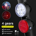 Waterproof Portable Mini Bike Lamp White Front Light Red Taillight