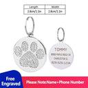 Engraved Personalized Pet ID Tags: Customizable Dog Collar Name Tag  ourlum silvery dog tags  