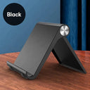 Desktops Holder: Adjustable Folding Bracket Stand with Triangular Support - Secure Mobile Phone Support  ourlum.com Black  