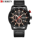 CURREN Chronograph Quartz Watch: Stylish Military Sports Timepiece  ourlum.com black CHINA 