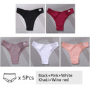 Brazilian Cotton T-Back Panties Cozy Low-Rise Underwear Set