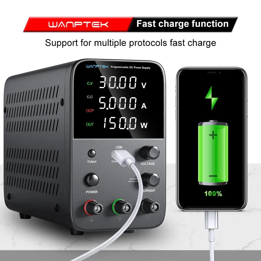 Wanptek Programmable DC Power Supply: Precision Voltage Regulator  ourlum.com   