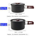 Portable Aluminum Camping Cookware Set for Outdoor Use