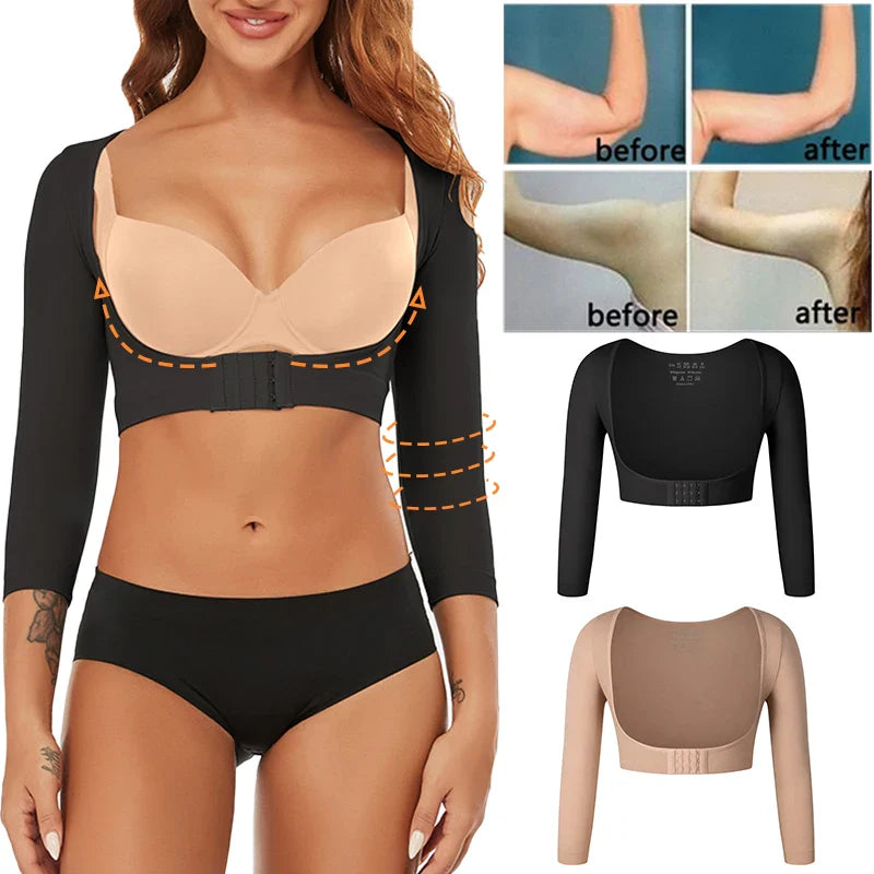 Compression Arm Shapewear for Posture Support & Figure Enhancement