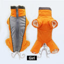 Winter Warm Waterproof Reflective Dog Jumpsuit for Small Dogs