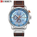 CURREN Chronograph Quartz Watch: Stylish Military Sports Timepiece  ourlum.com silver blue CHINA 