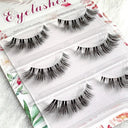 NEW 3D Mink Lashes Natural short Full Strip Lashes Transparent terrier Short Mink Lashes Style False Eyelashes  ourlum.com 3pairs C25  