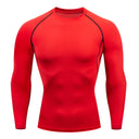 Men Compression Running T-shirt Fitness Tight Long Sleeve Sport Shirts Training Jogging Tops Gym Sportswear Dry Fit Rashgard