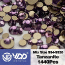 Crystal Gold Mix Size Flatback Rhinestones for DIY Nail Art  ourlum.com   