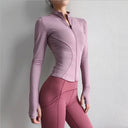 2024 Long Sleeve Sports Jacket Women Zip Fitness Yoga Shirt Winter Warm Gym Top Activewear Running Coats Workout Clothes Woman