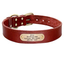 Personalized Leather Dog Collar Set with Free Engraving  ourlum.com Red Collar XS 