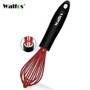 Walfos 8.5 Inch Red Silicone Whisk Heat Resistant Tool