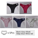 Brazilian Cotton T-Back Panties Cozy Low-Rise Underwear Set