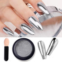 Aurora Chrome Nail Art Kit: Radiant Glitter & Mirror Pigment