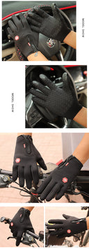 Men's Cycling Gloves Winter Touchscreen Warm Waterproof Non-Slip