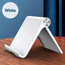 Desktops Holder: Adjustable Folding Bracket Stand with Triangular Support - Secure Mobile Phone Support  ourlum.com White  